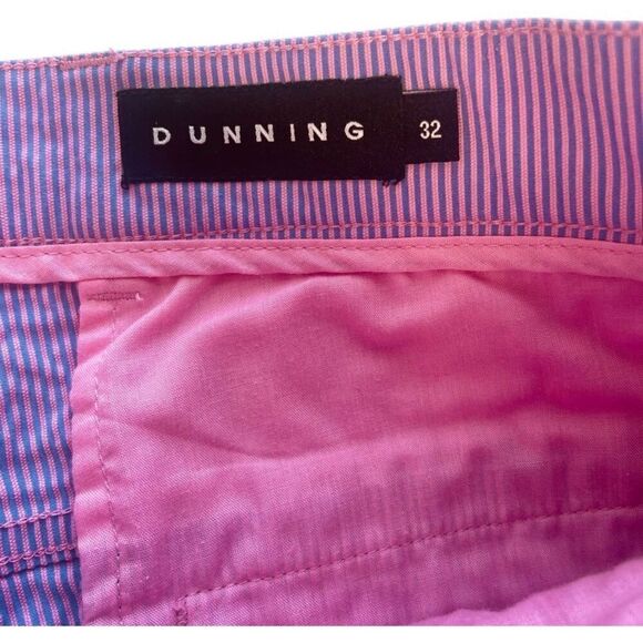 Dunning Golf Everbest Pinstripe Seersucker Flat Front Golf Shorts - Picture 3 of 11